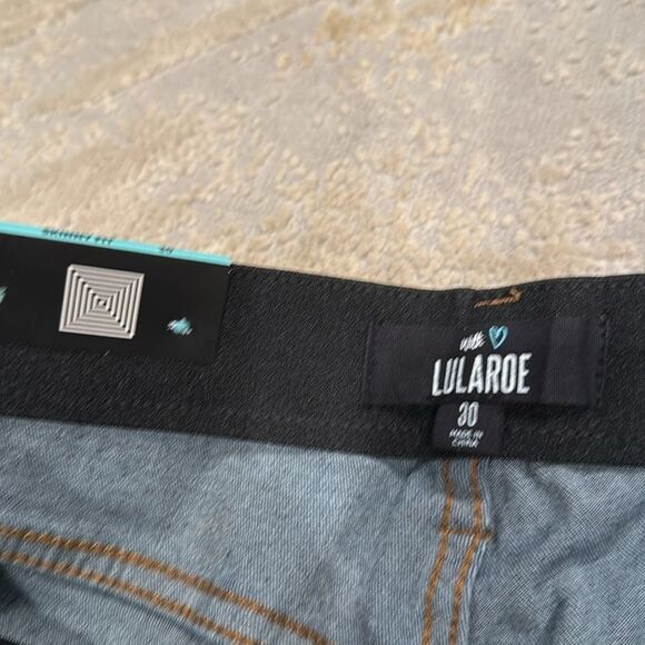 Lularoe skinny fit dark wash stretch jeans size 30 new with tags high rise - Picture 5 of 11